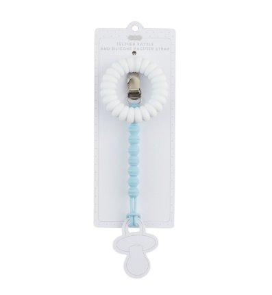 Mud Pie White Teether and Pacy Strap