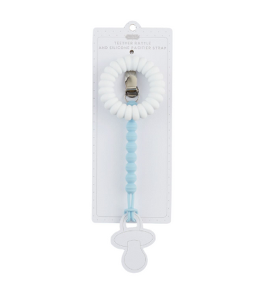 Mud Pie White Teether and Pacy Strap