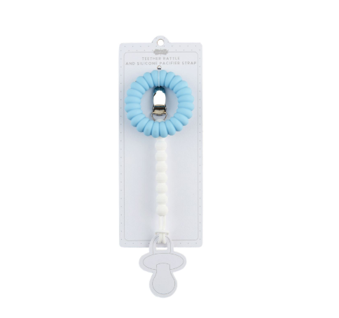 Mud Pie Blue Teether and Pacy Strap