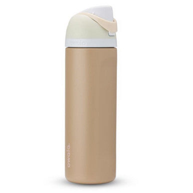 Owala FreeSip 24 fl. oz. Tan BPA Free Muddy Buddy Water Bottle with Spout Lid