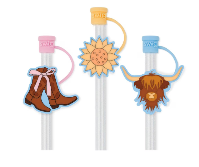Swig Life Cowgirl Coquette Straw Topper Set