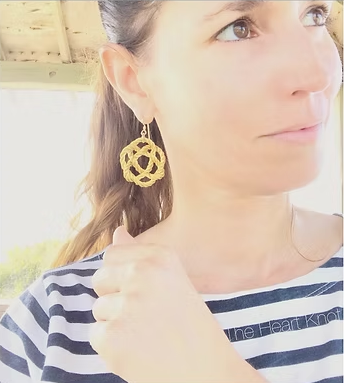 The Heart Knot Gold Heart Knot Earrings