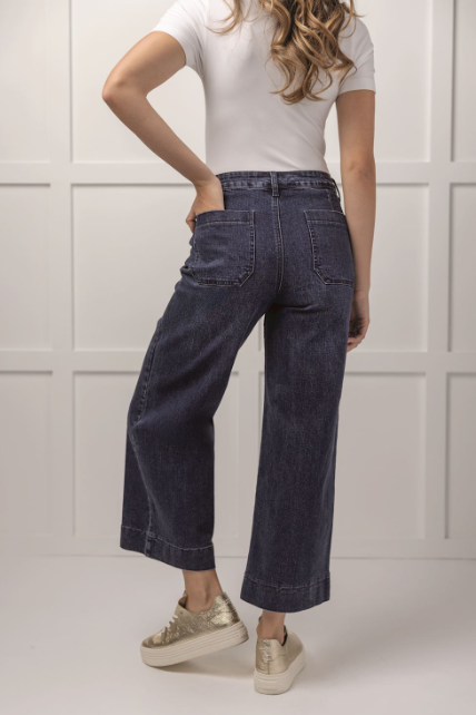 Mud Pie Jake Wide Leg Pant - Blue