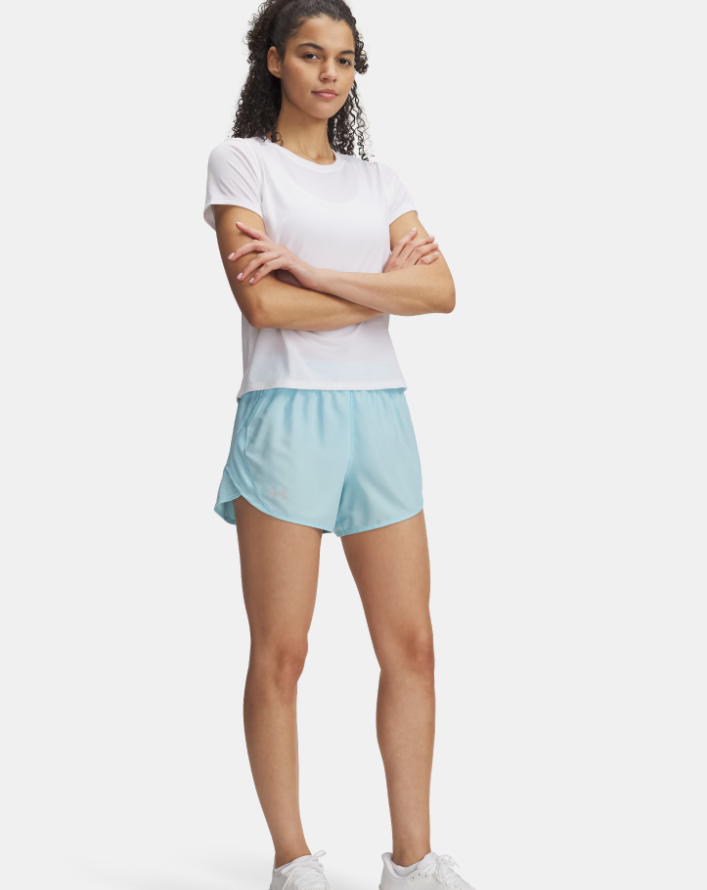 Under Armour Women's UA Fly-By 3" Shorts - Stream / Reflective