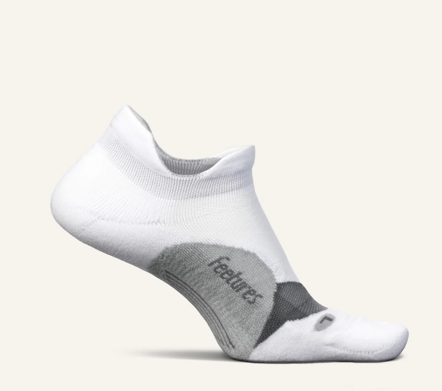 Feetures Elite Light Cushion No Show Tab - White Medium