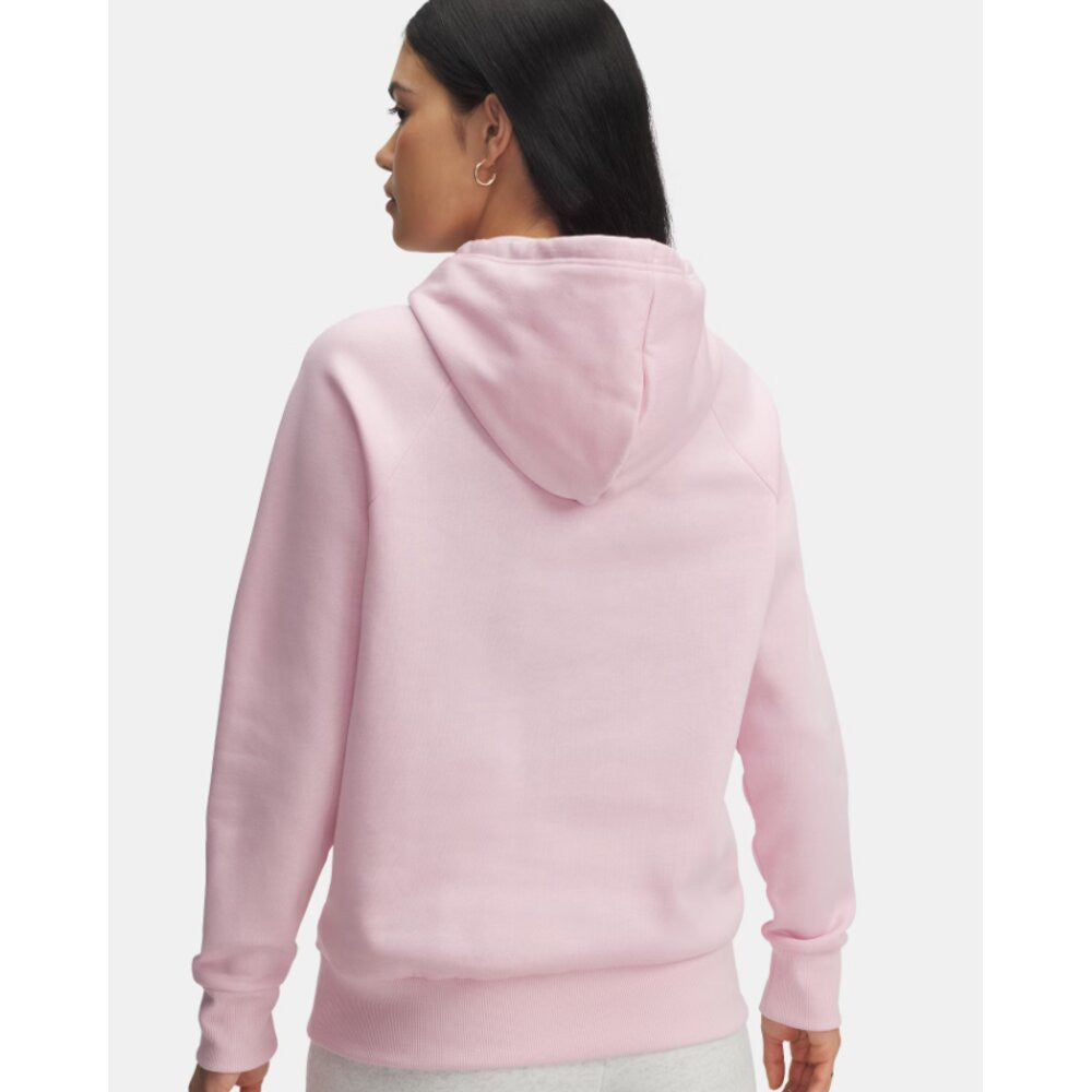 Under Armour Women's UA Rival Fleece Big Logo Hoodie - Prime Pink/White