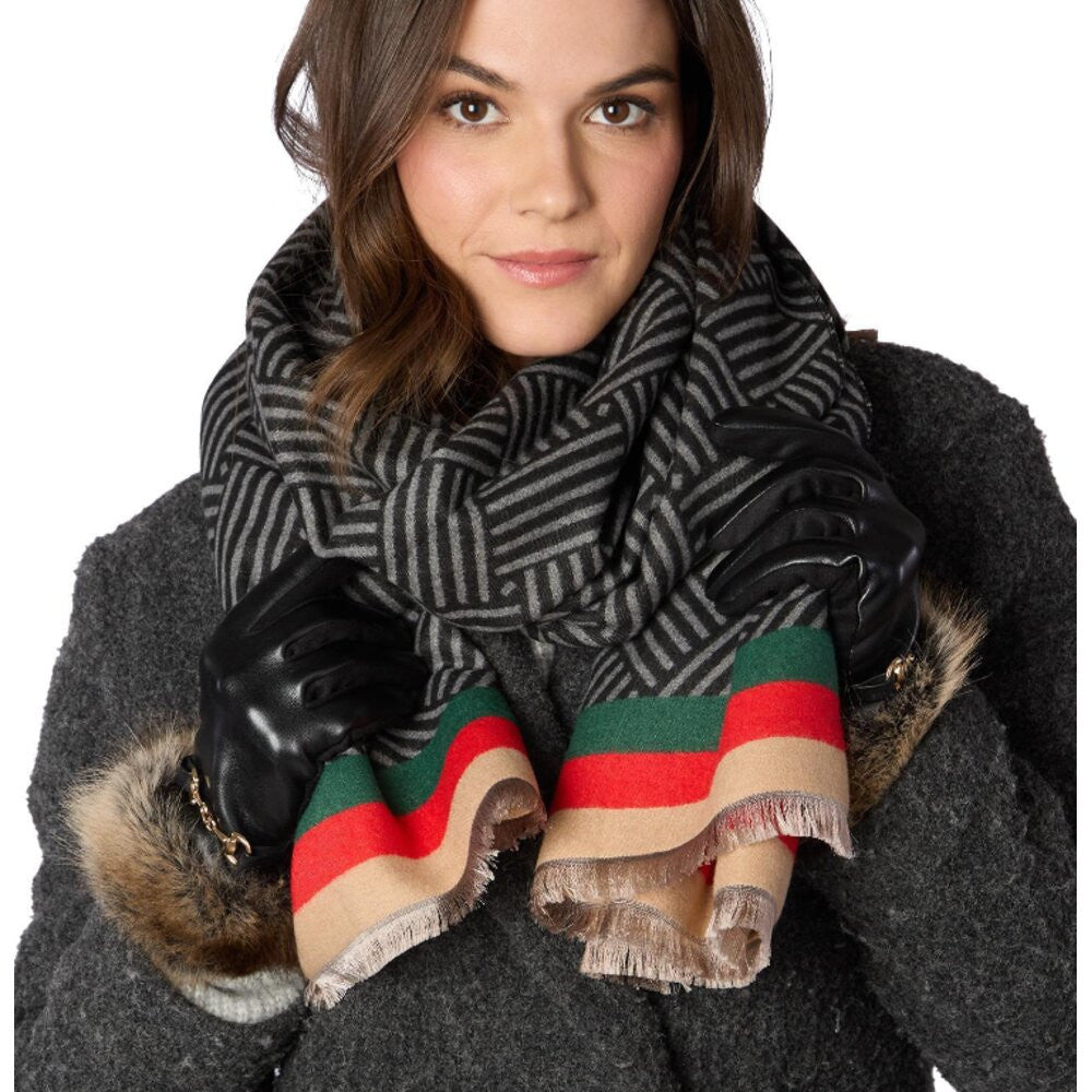 Two's Company Elite Reversible Scarf Faux