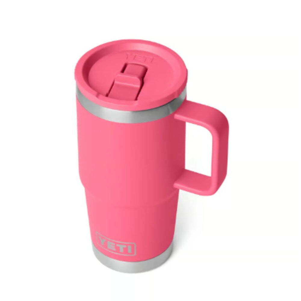 Yeti Tropical Pink 20oz Rambler Travel Straw Mug