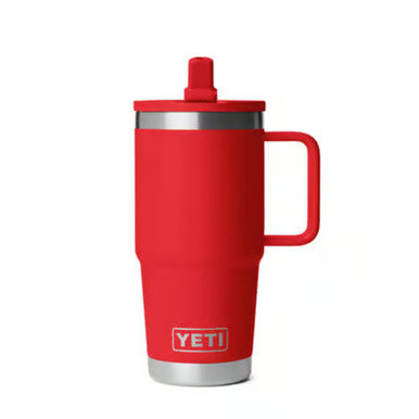 Yeti Rescue Red 20oz Rambler Travel Straw Mug