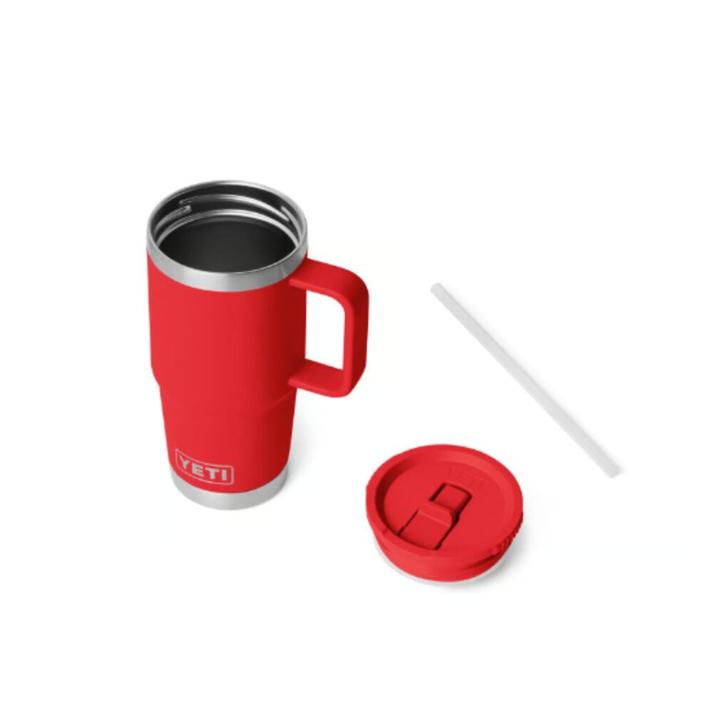 Yeti Rescue Red 20oz Rambler Travel Straw Mug