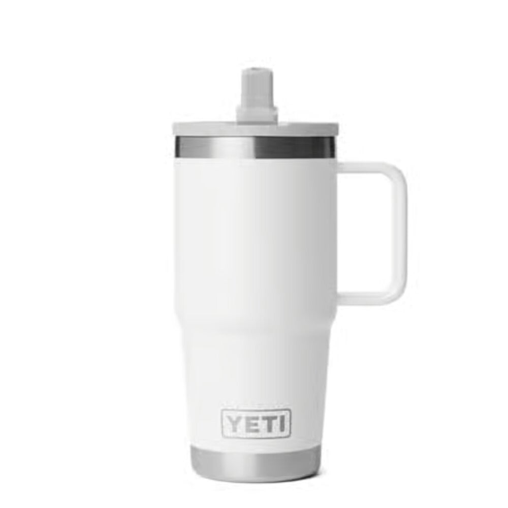 Yeti White 20oz Rambler Travel Straw Mug
