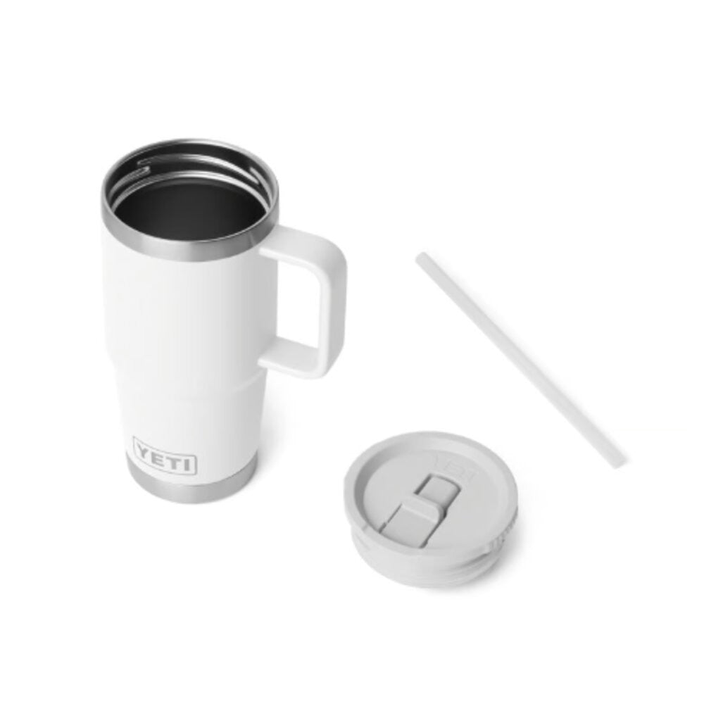 Yeti White 20oz Rambler Travel Straw Mug