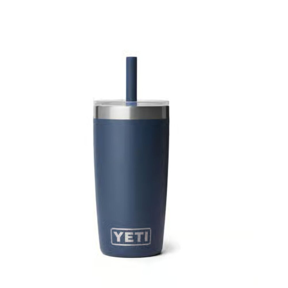 Yeti Navy 10oz Rambler Tumbler with Straw