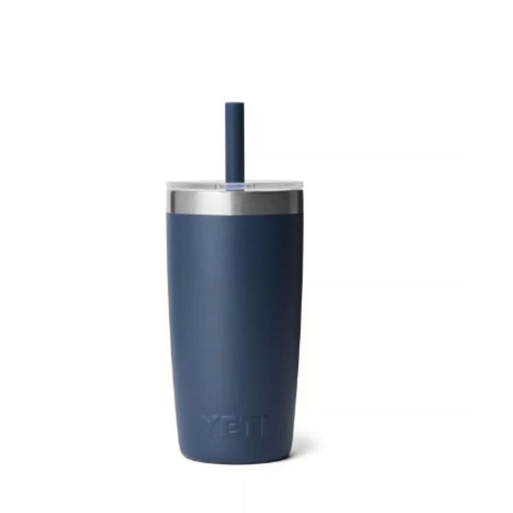 Yeti Navy 10oz Rambler Tumbler with Straw