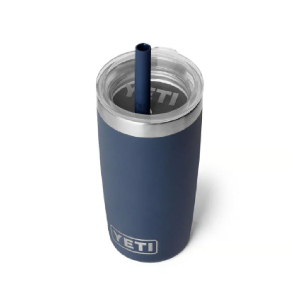 Yeti Navy 10oz Rambler Tumbler with Straw