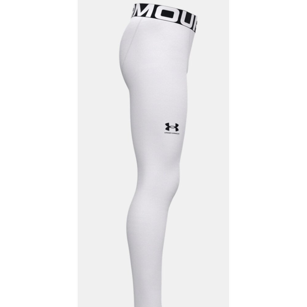 Under Armour Boys UA ColdGear Leggings - White/Black