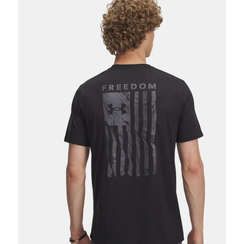 Under Armour Men's UA Freedom Flag Tee - Black/Castlerock