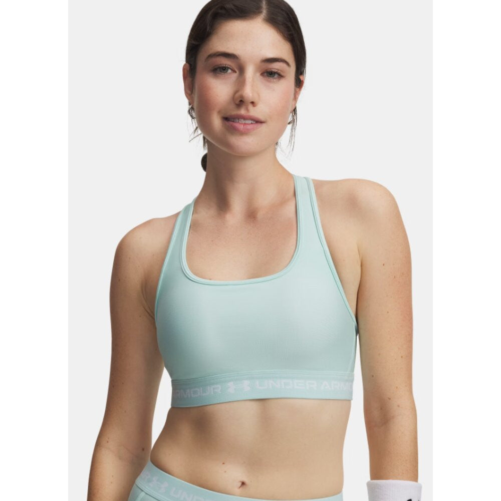 Under Armour Women's Crossback Mid Sports Bra - Refresh Mint/White