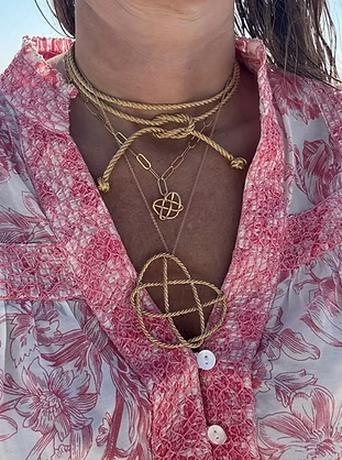 The Heart Knot Heart Cord Necklace