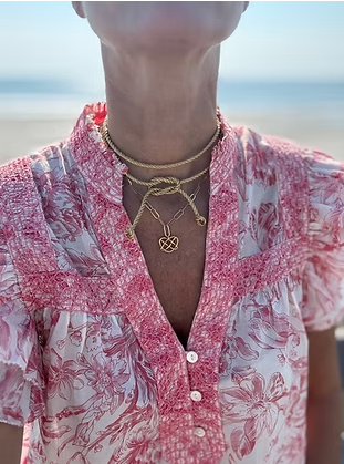 The Heart Knot Heart Cord Necklace