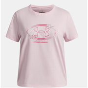 Under Armour Girls UA Star Logo Lockertag Short Sleeve - Prime Pink/Pink Rave