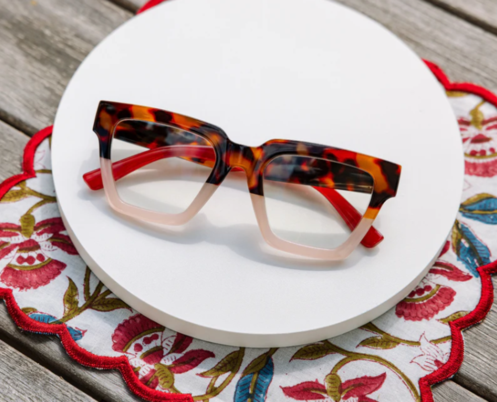 Peepers Take a Bow Blue Light Reading Glasses - Tortoise/Blush