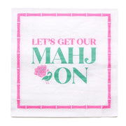 Two's Company Let's Mahj On 3-Ply Paper Cocktail Napkin