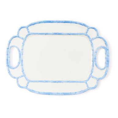 Two's Company French Blue Bamboo Touch Platter