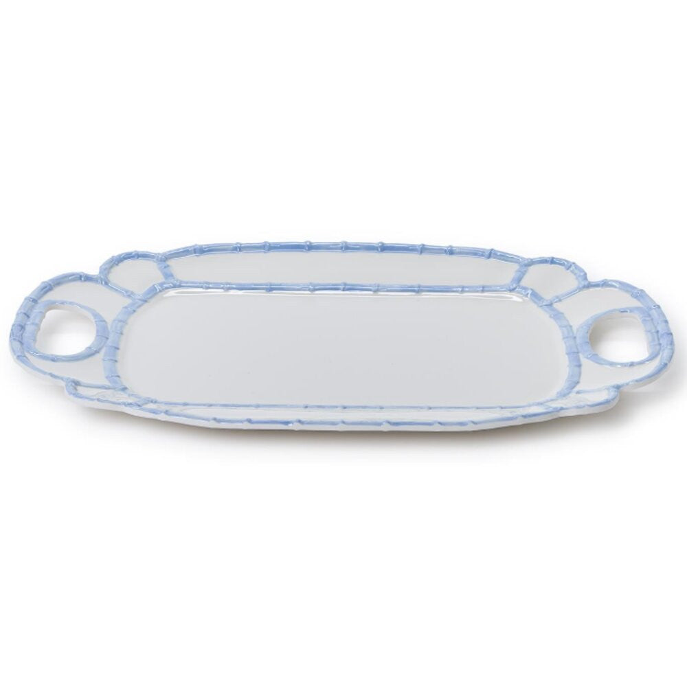 Two's Company French Blue Bamboo Touch Platter