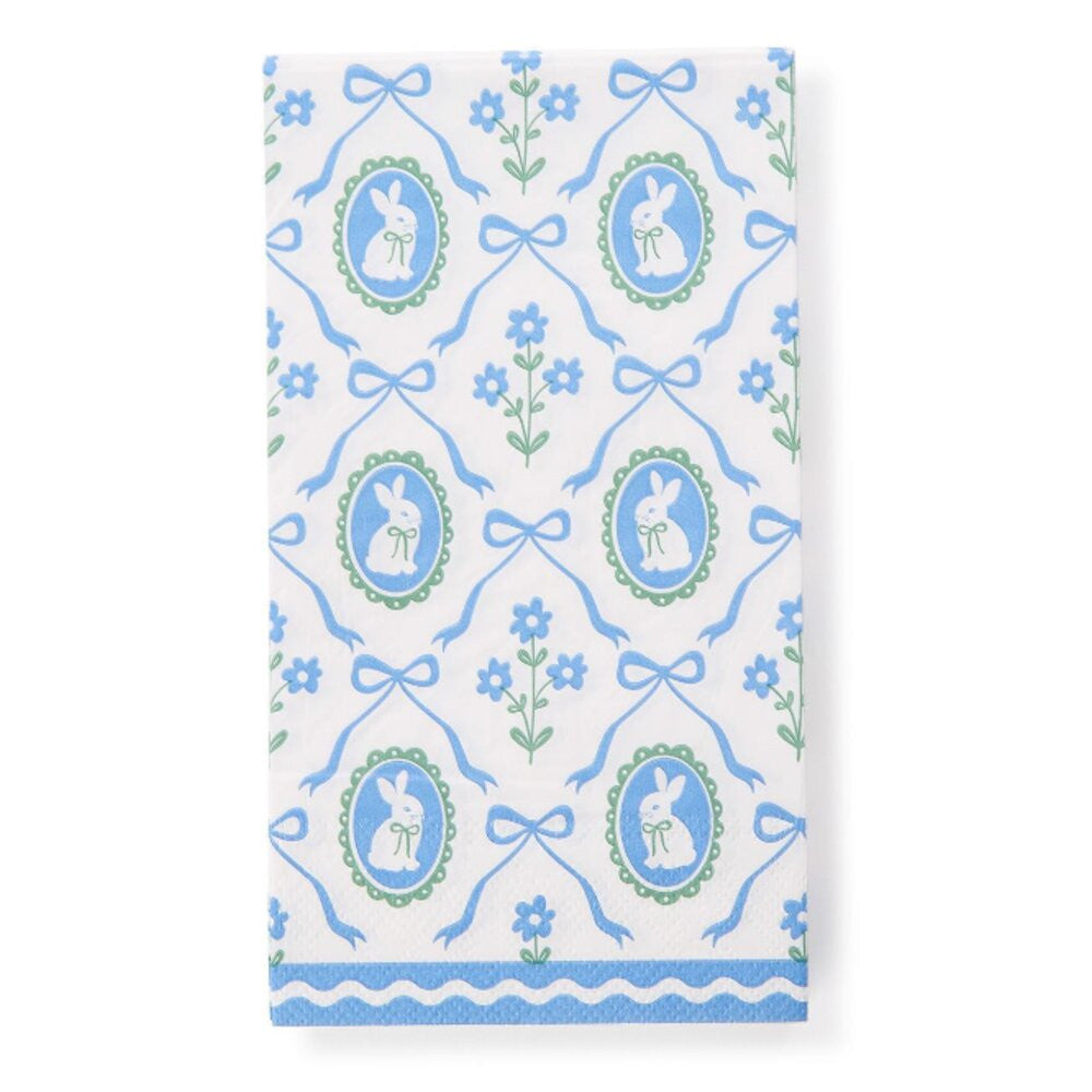 Two's Company Bunnies and Bows Paper Dinner Napkin