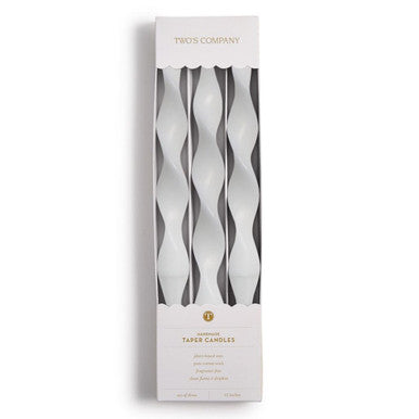 Two's Company Twist and Glow 12" Twist Taper Candles - Set of 3