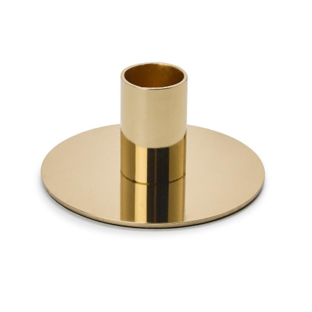 Two's Company Metallic Gold Metal Taper Candlestick Candleholder
