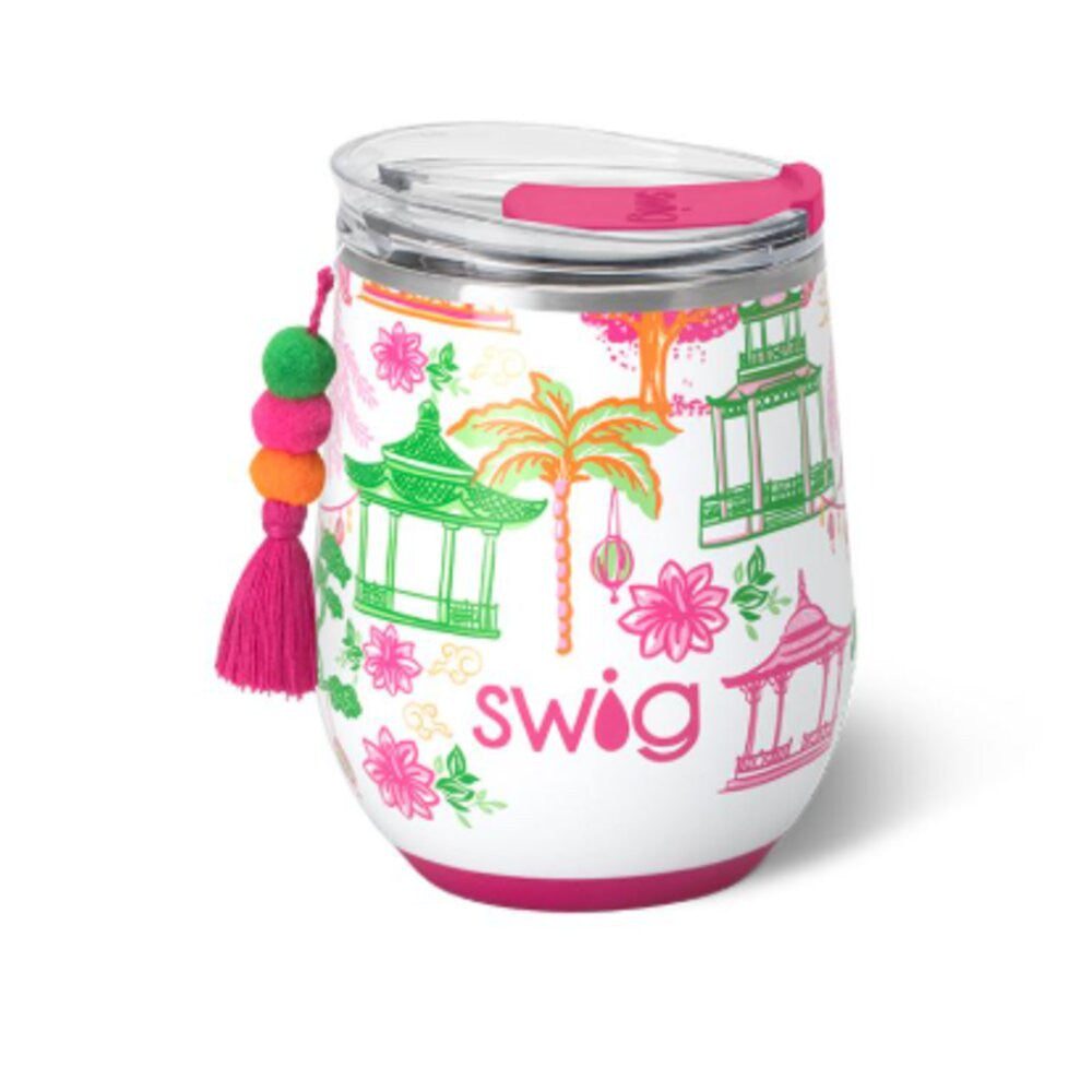 Swig Life Pagoda Paradise Stemless Wine Cup 12oz