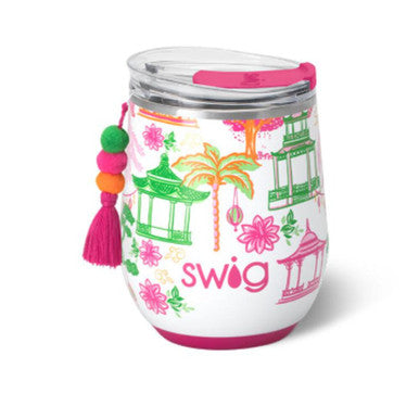 Swig Life Pagoda Paradise Stemless Wine Cup 12oz