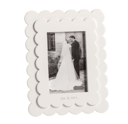 Mud Pie Mr. & Mrs. Scallop Frame