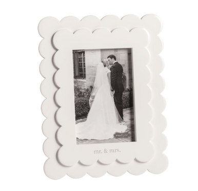 Mud Pie Mr. & Mrs. Scallop Frame