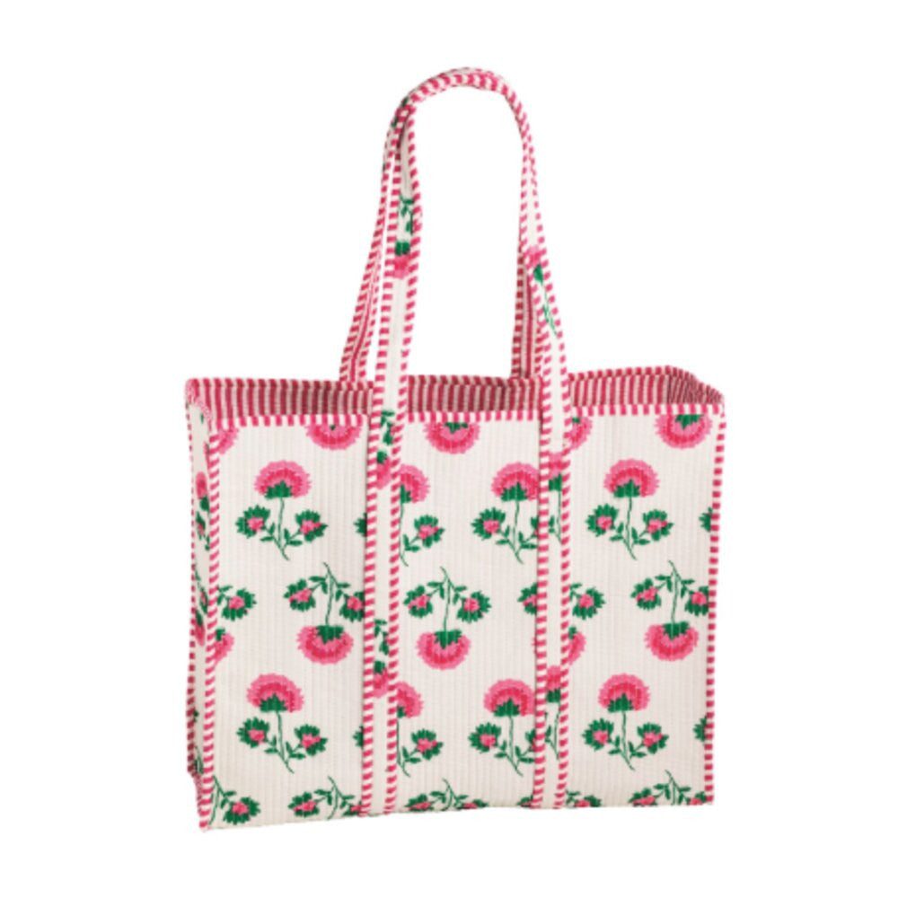 Mud Pie Peony Block Print Tote