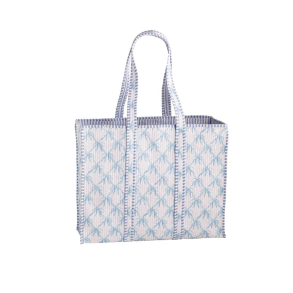 Mud Pie Bow Block Print Tote