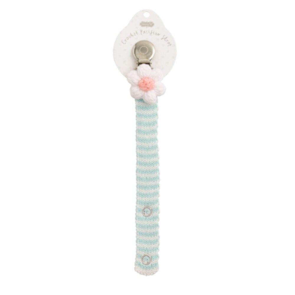 Mud Pie White Flower Crochet Pacy Strap
