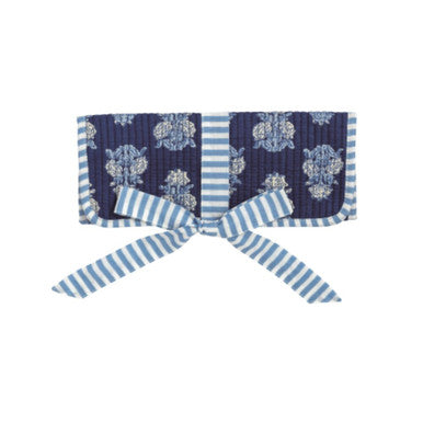 Mud Pie Navy Block Print Jewelry Roll