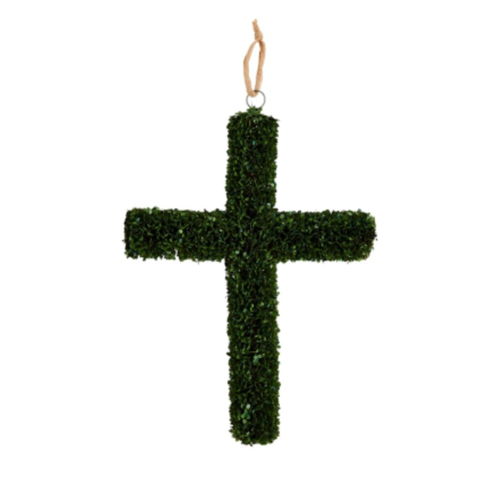 Mud Pie Boxwood Cross Door Hanger