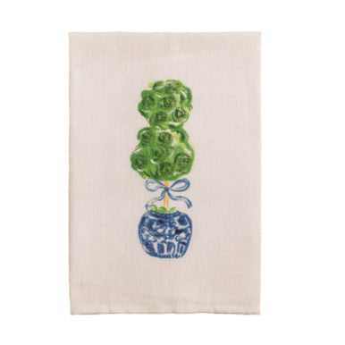 Mud Pie Painted Single Topiary Towel