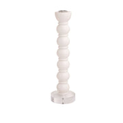 Mud Pie Large White Resin Taper Holder