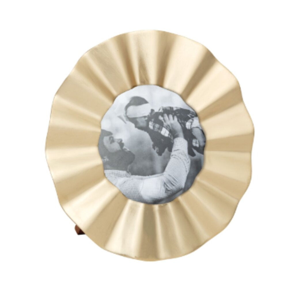 Mud Pie Round Mini Brass Frame