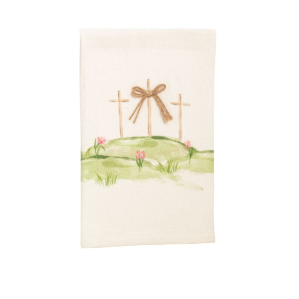 Mud Pie Three Crosses Easter Towel