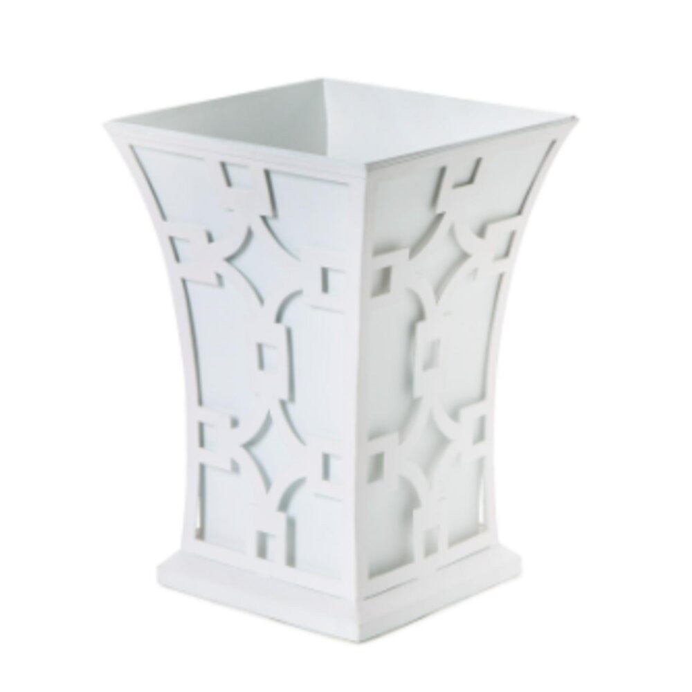 Two's Company Laser Fretwork Flared Metal Planter