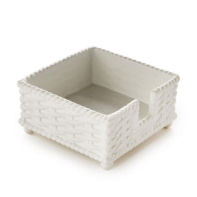 Two's Company Basketweave Cocktail Napkin Holder