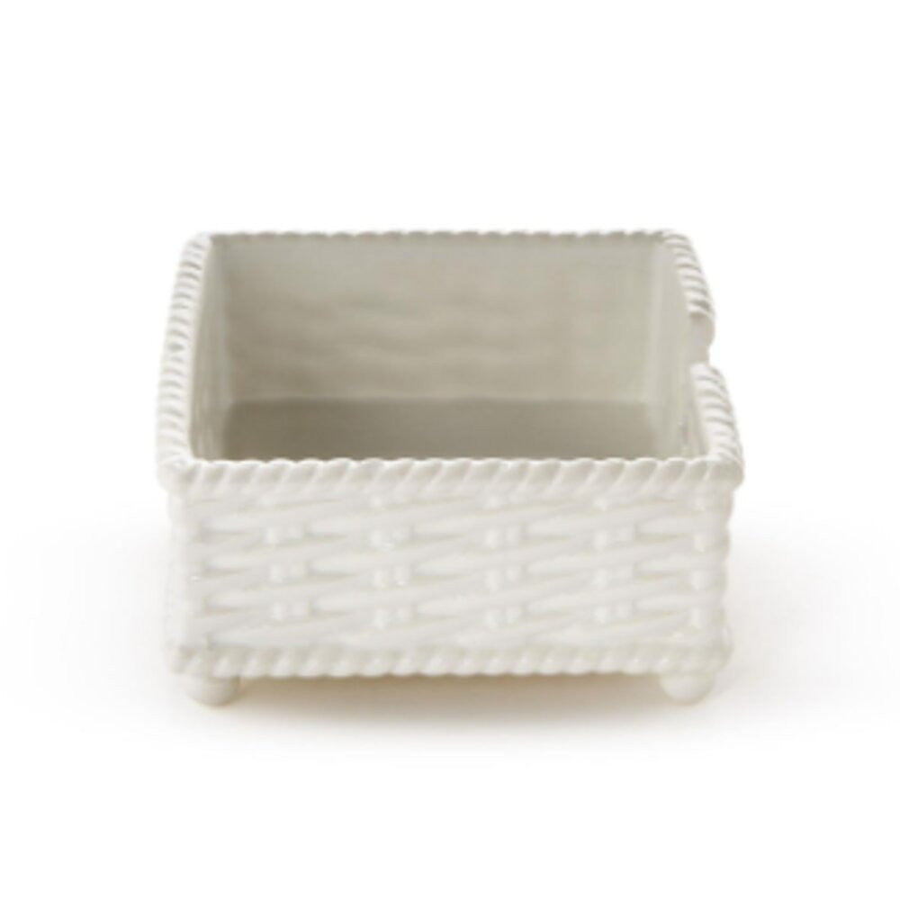 Two's Company Basketweave Cocktail Napkin Holder