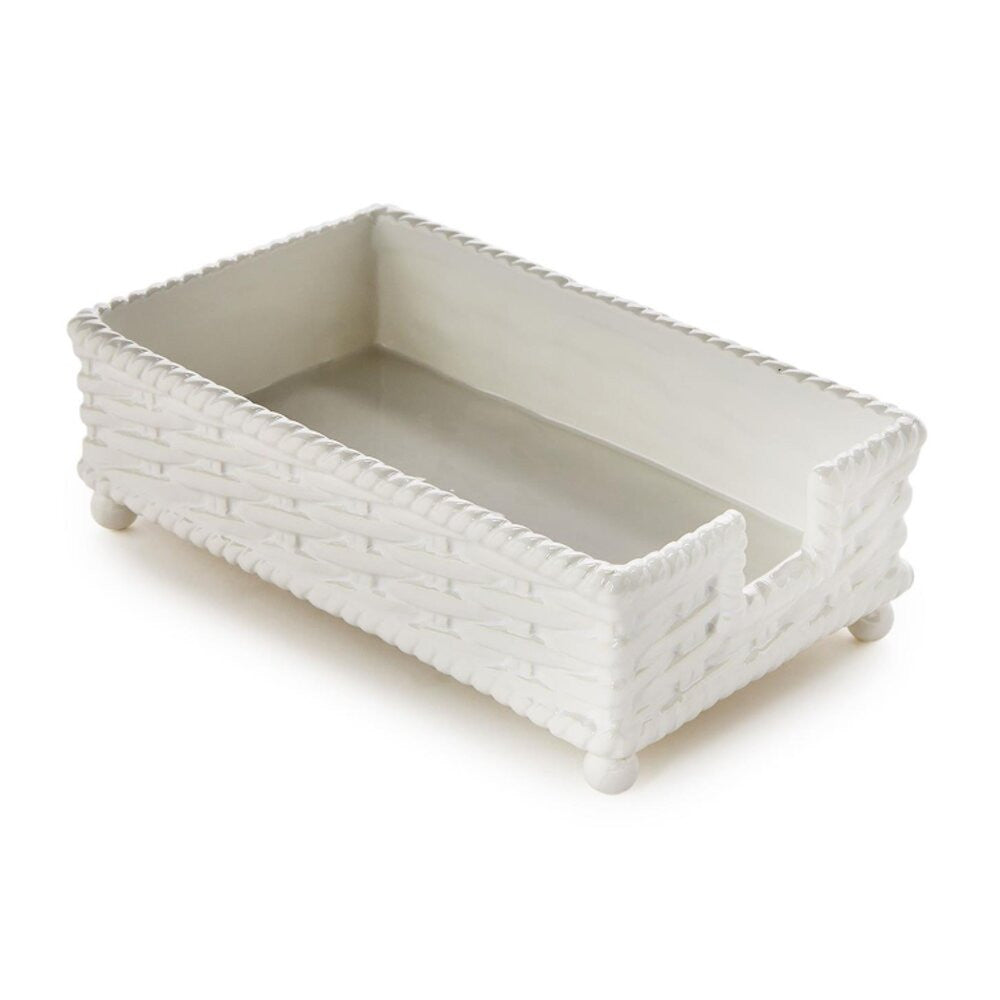 Two's Company Basketweave Guest Towel Holder