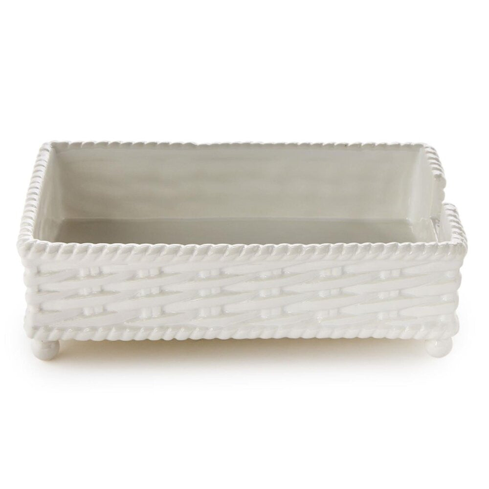 Two's Company Basketweave Guest Towel Holder